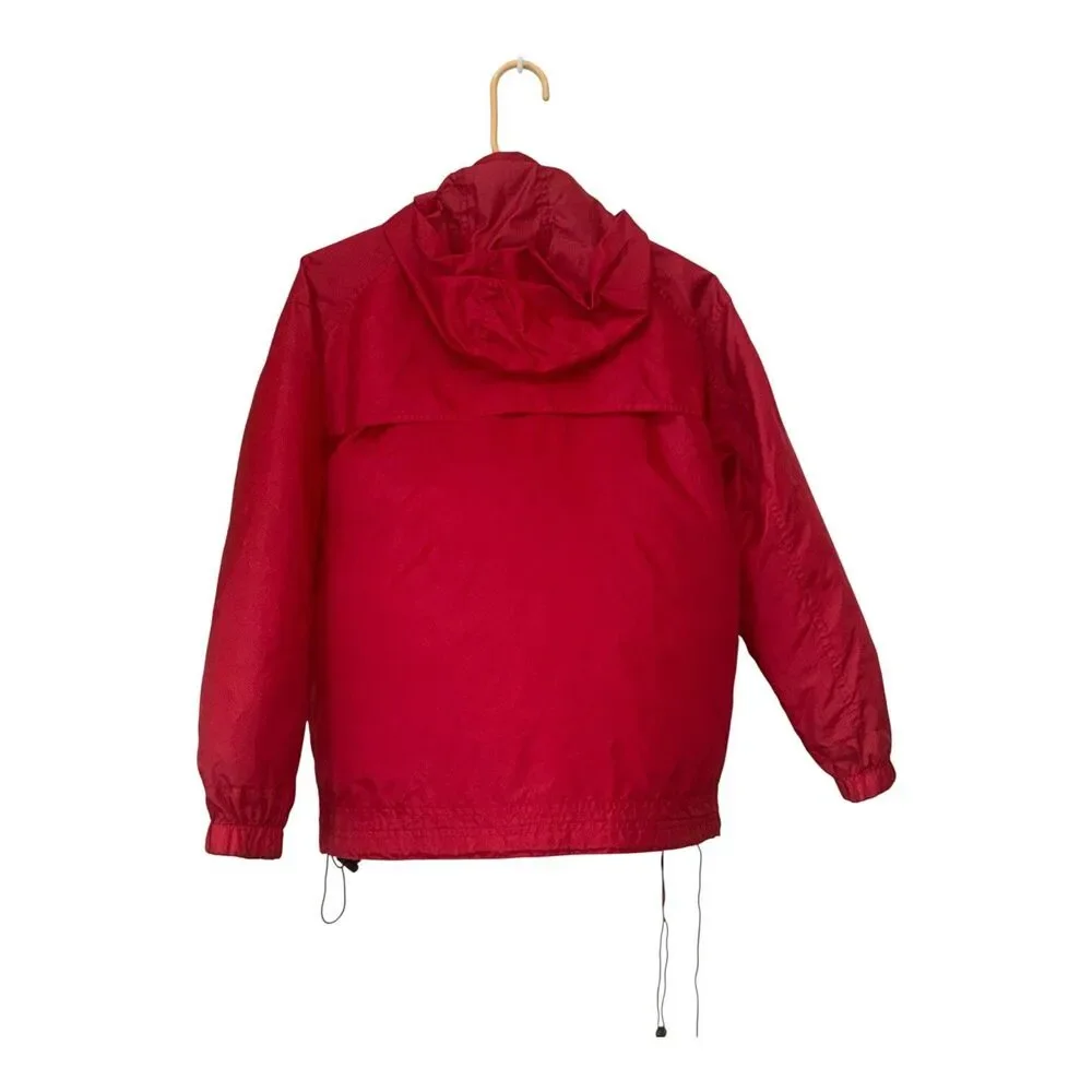 Vintage Gap Kids Red Windbreaker Nylon Jacket Lightweight Sz L-XL 10-12 Retro
